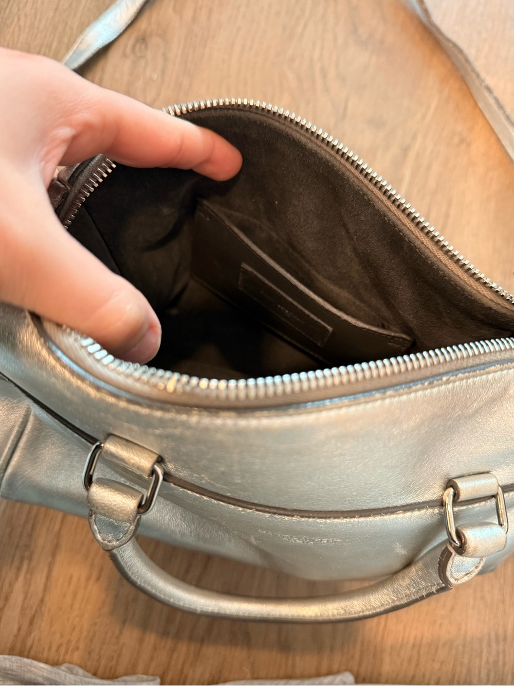 saint laurent mini duffel bag silver - Picture 3 of 7